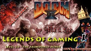 Doom 2 (jDoom) 100% walkthrough - Level 26 The Abandoned Mines (all secrets)