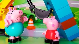 Видео с игрушками про строительные машинки для самых маленьких детей