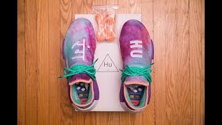 Adidas DYED my sneakers?! || Adidas Human Race Holi NMD Chalk Coral by Pharrell Williams Review