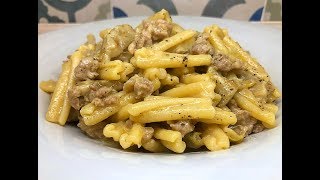 CASERECCE CON SALSICCIA E CARCIOFI - CUCINANDOMELAGODO