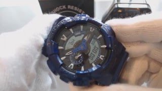 Blue Casio G Shock Analog Digital Sports Watch GA110NM-2A