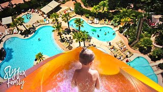 PRESCHOOLER BRAVES HUGE DISNEYLAND WATERPARK WATERSLIDE!! | Slyfox Family