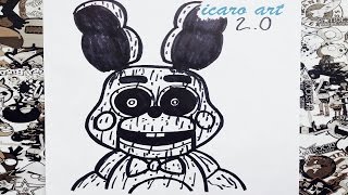 Como dibujar a phantom bonnie de five nights at freddy's | how to draw phantom bonnie