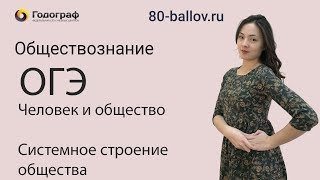 ОГЭ по Обществознанию 2019. Человек и общество. Системное строение общества