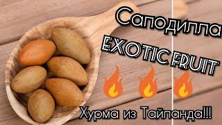 Саподилла. Как есть. Какая на вкус. Хурма из Тайланда. Такого мы ещё не пробовали!!!
