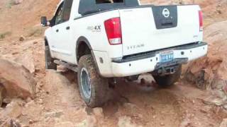 2008 Nissan Titan 4x4 off road near Logandale rockcrawling Pt II