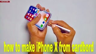 DIY cardboard iPhone - how to make a iPhone X from cardboard - iPhone X