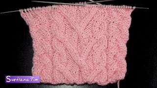 Узоры спицами. Узор АРАН. Жгуты и косы. Вязание на спицах # 552