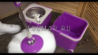 комплект для уборки на колёсах: ? ?  отжим и полоскание Spin Mop как собрать швабру?