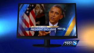 Why KCCI-TV was chosen to interview Obama