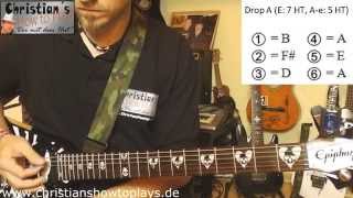 Gitarre runter stimmen auf "Drop A" | Tutorial Video Lesson [Deutsch] Easy How to HD