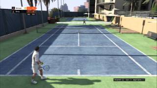 Grand Theft Auto V - Tennis at Pro Laps Emily Match "Fat Old Fucker" Michael HD Gameplay PS3