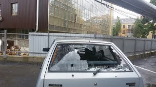 Град размером с куриное яйцо в Хакасии 2017