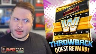 THROWBACK QUEST REWARD!! WRESTLEMANIA AXXESS PACK FAIL! ? | WWE SuperCard S5