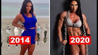 Azaria Glaim transformation - then and now. Beautiful muscle girl transformation from 2014-2020