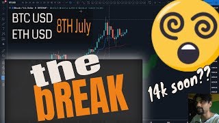 Is this the BIG BREAK?? ? 14K Next?? ? BTC | ETH | USD | Price Prediction Forecast | July 8th 2019