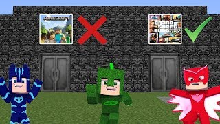 Pijamaskeliler Efsane Minecraft ve GTA5 Kapısında Çizgi Film Oyun