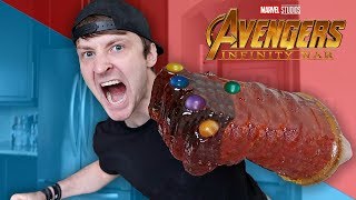 DIY EDIBLE AVENGERS INFINITY GAUNTLET!! (MARVEL AVENGERS INFINITY WAR) *EDIBLE THANOS CANDY GAUNLET