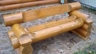 Малые архитектурные формы из оцилиндрованного бревна / Forest wood products