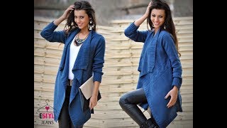 Длинный Теплый Кардиган Спицами 2019 / Long Warm Cardigan Knitting Needles / Lange Warm Cardigan