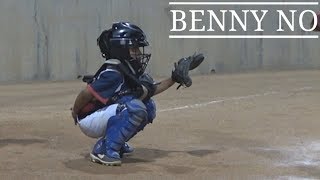 5 YEAR OLD CATCHES FOR THE FIRST TIME AND THROWS OUT A RUNNER! | BENNY NO | VLOG #117