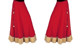 Make Party Wear Skirt || Lehnga or Skirt Cutting and Stitching with Lace