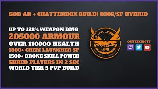 ODZ PVP Hybrid AR build 128% weapon dmg - 205k armour -  110k hp - 1500+ skill power @CoffeeKinGTV