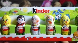 БОЛЬШОЙ ШОКОЛАДНЫЙ ЗАЯЦ И КИНДЕР СЮРПРИЗ распаковка с Ксюшей и Катей