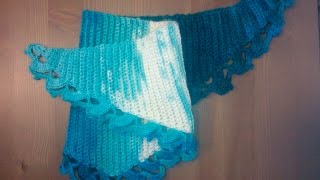 2 Вязанный крючком треугольный шарф-косынка Women triangle scarf