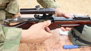 Снайперская винтовка Мосина (Трехлинейка) с коробки стреляет в гильзу!!!