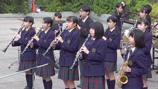 2019.12.11 大西学園中高等学校吹奏楽部／川崎市中原区 年末の交通事故防止運動 防犯・防火合同キャンペーン
