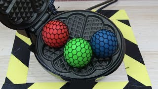 Experiment Waffle Iron VS Anti Stress Balls | The Crusher