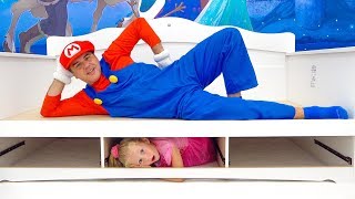 Настя и её новая комната в стиле принцессы Эльзы
