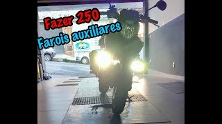 FARÓIS AUXILIARES FAZER 250..COMO INSTALAR