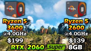 Ryzen 5 3600 vs Ryzen 5 2600 | RTX 2060 SUPER 8GB | 1080p 1440p Benchmark