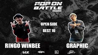 RINGO WINBEE vs GRAPHIC｜Open side Best 16 @ POP ON BATTLE 2020｜LB-PIX