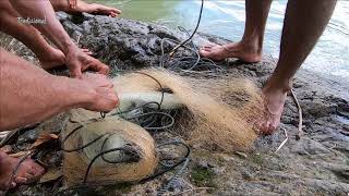 Jaring Ikan cara Tradisional | Menangkap ikan di Sungai