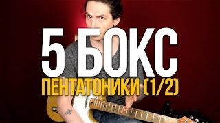 Как играть соло на гитаре 5 бокс пентатоники (1/2) - Уроки игры на гитаре Первый Лад