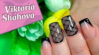 Дизайн ногтей "Вуаль" / "Колготки"