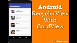 Recyclerview with CardView tutorial using Material Design in Android Studio
