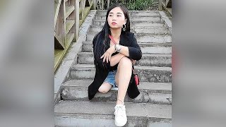 Cute Amputee Girl On The Stairs