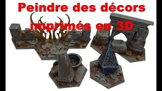 Peinture de décors imprimés en 3D