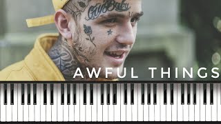 Lil Peep - Awful Things  [#reggiewatkins piano cover]
