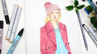 КАК НАУЧИТЬСЯ РИСОВАТЬ СКЕТЧИ? РИСУЕМ МАРКЕРАМИ COPIC/PROMARKER