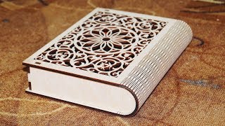 Подарочный футляр для книги / ежедневника. Лазерная резка фанеры 4 мм