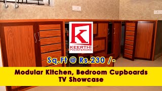 PVC Modular Kitchen, PVC TV Showcase, PVC Bedroom Cupboards, PVC Pooja Cupboards  @ Rs.230/- only..
