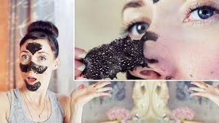 DIY Черная МАСКА - Пленка от Черных Точек / BLOOPERS ASMR / Black Head Remover Peel off Mask