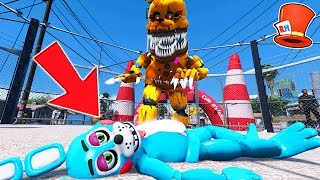 ULTIMATE ANIMATRONIC FIGHT CLUB! FREDBEAR vs BONNIE! (GTA 5 Mods FNAF RedHatter)