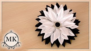 Школьные резинки для волос из узкой ленты 1,2 см. Канзаши. МК. /DIY. Kanzashi. School scrunchy.