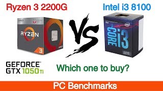 AMD Ryzen 3 2200G vs Intel i3 8100 Featuring Nvidia GTX 1050 Ti